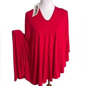 Shawl Dawls Chic Red Women's Poncho